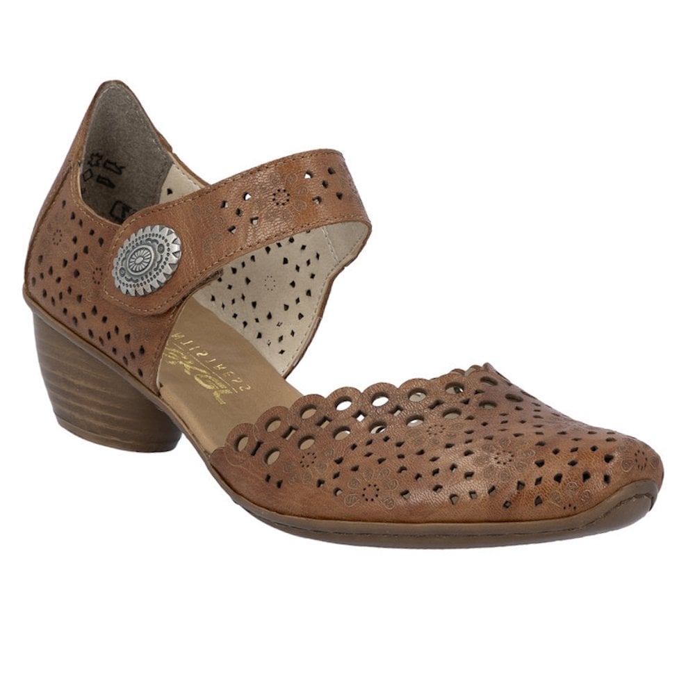 Rieker 43753 Heeled Summer Shoe - Brown - image 001 |ww_colour=brown|ww_order=001|