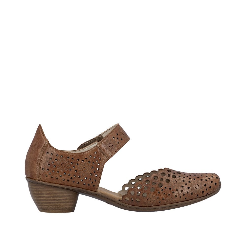 Rieker 43753 Heeled Summer Shoe - Brown - image 003 |ww_colour=brown|ww_order=003|