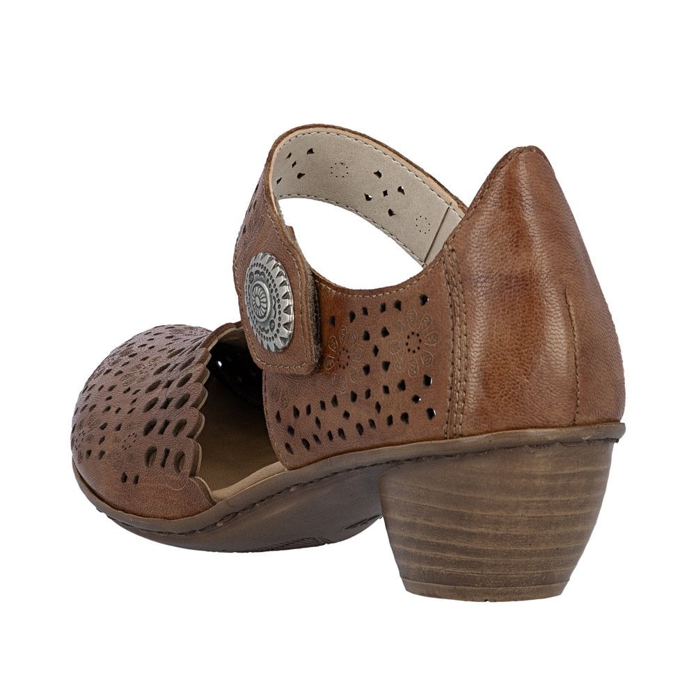 Rieker 43753 Heeled Summer Shoe - Brown - image 004 |ww_colour=brown|ww_order=004|