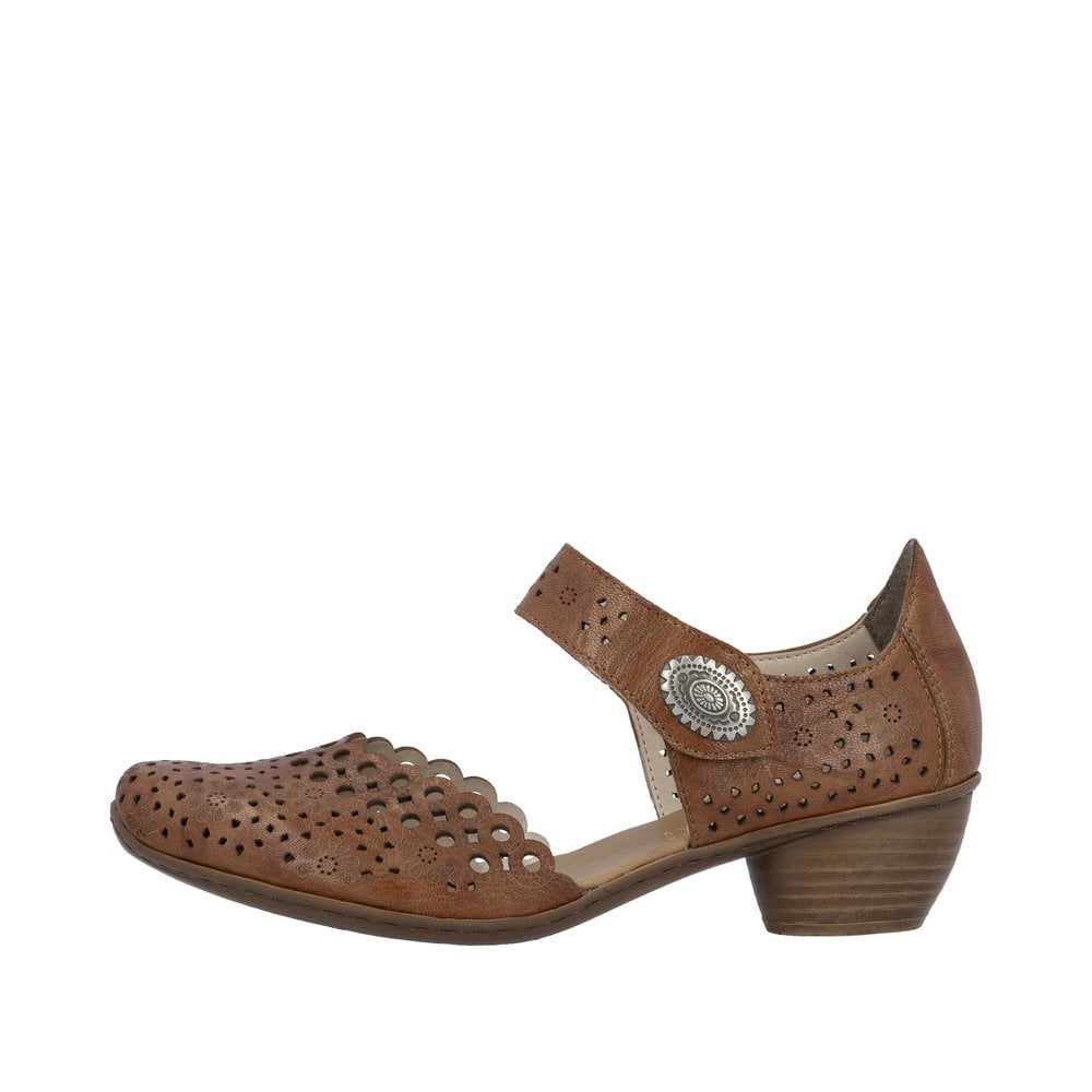 Rieker 43753 Heeled Summer Shoe - Brown - image 005 |ww_colour=brown|ww_order=005|