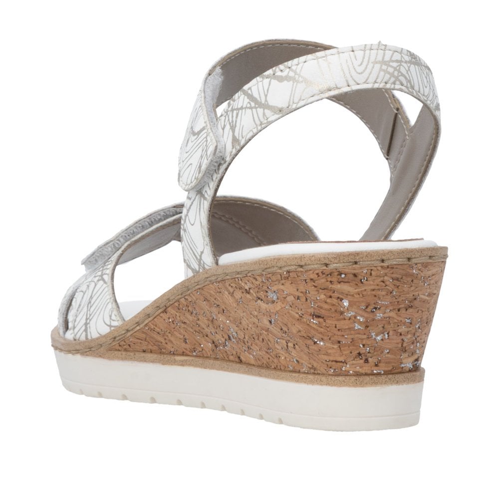 Remonte R6252 Adjustable Wedge Sandal - White Combi - image 006 |ww_colour=white-combi|ww_order=006|