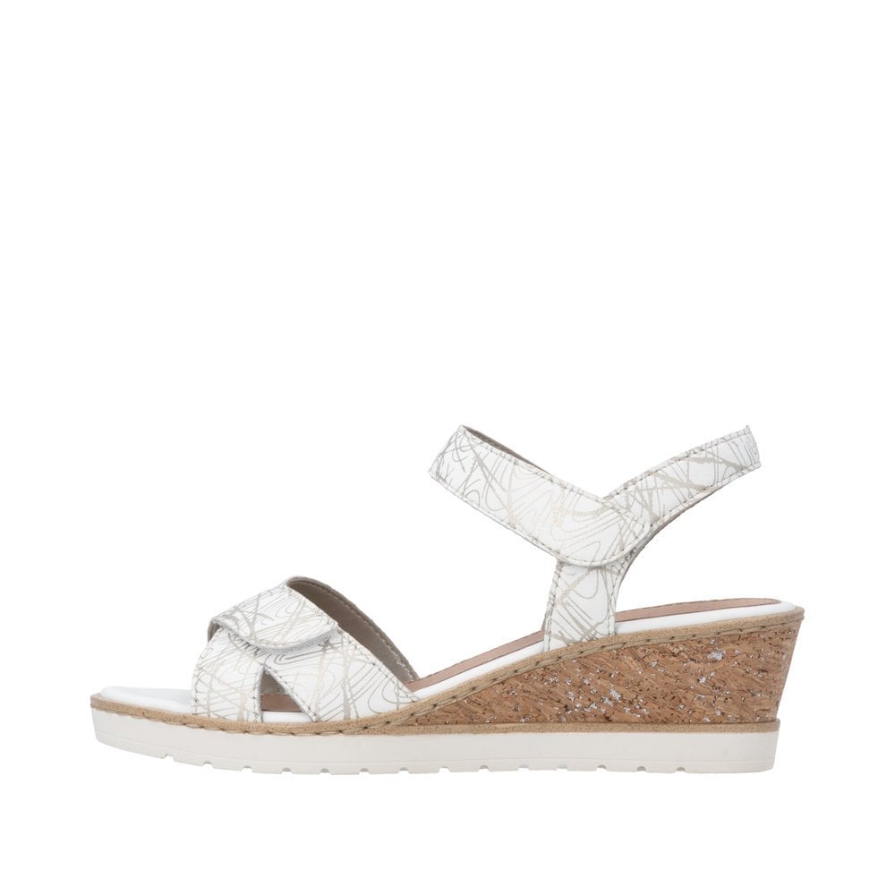 Remonte R6252 Adjustable Wedge Sandal - White Combi - image 007 |ww_colour=white-combi|ww_order=007|