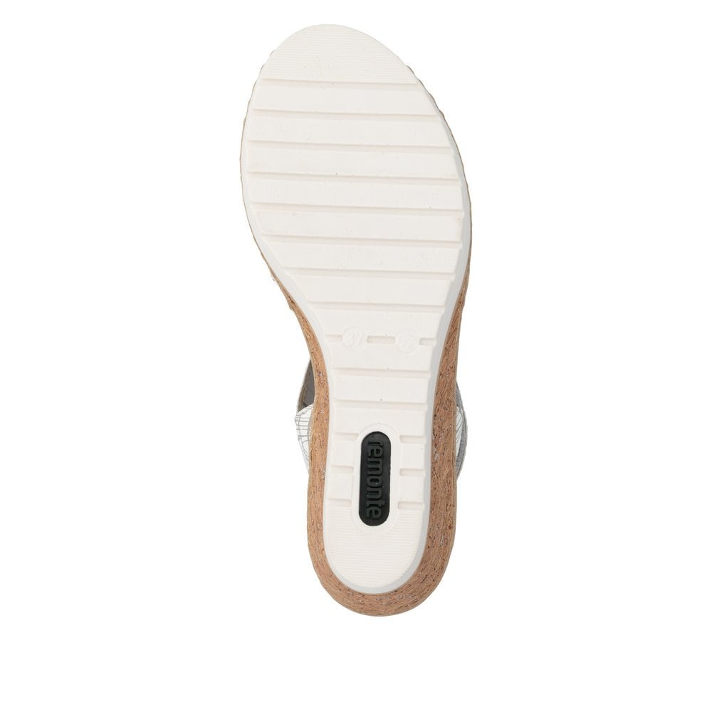 Remonte R6252 Adjustable Wedge Sandal - White Combi - image 008 |ww_colour=white-combi|ww_order=008|