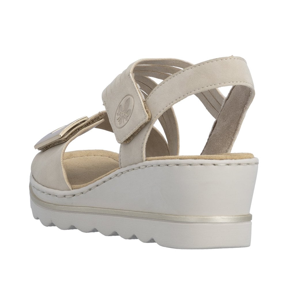 Rieker 67410 Wedge Touch Fastening Sandal - Beige - image 004 |ww_colour=beige|ww_order=004|