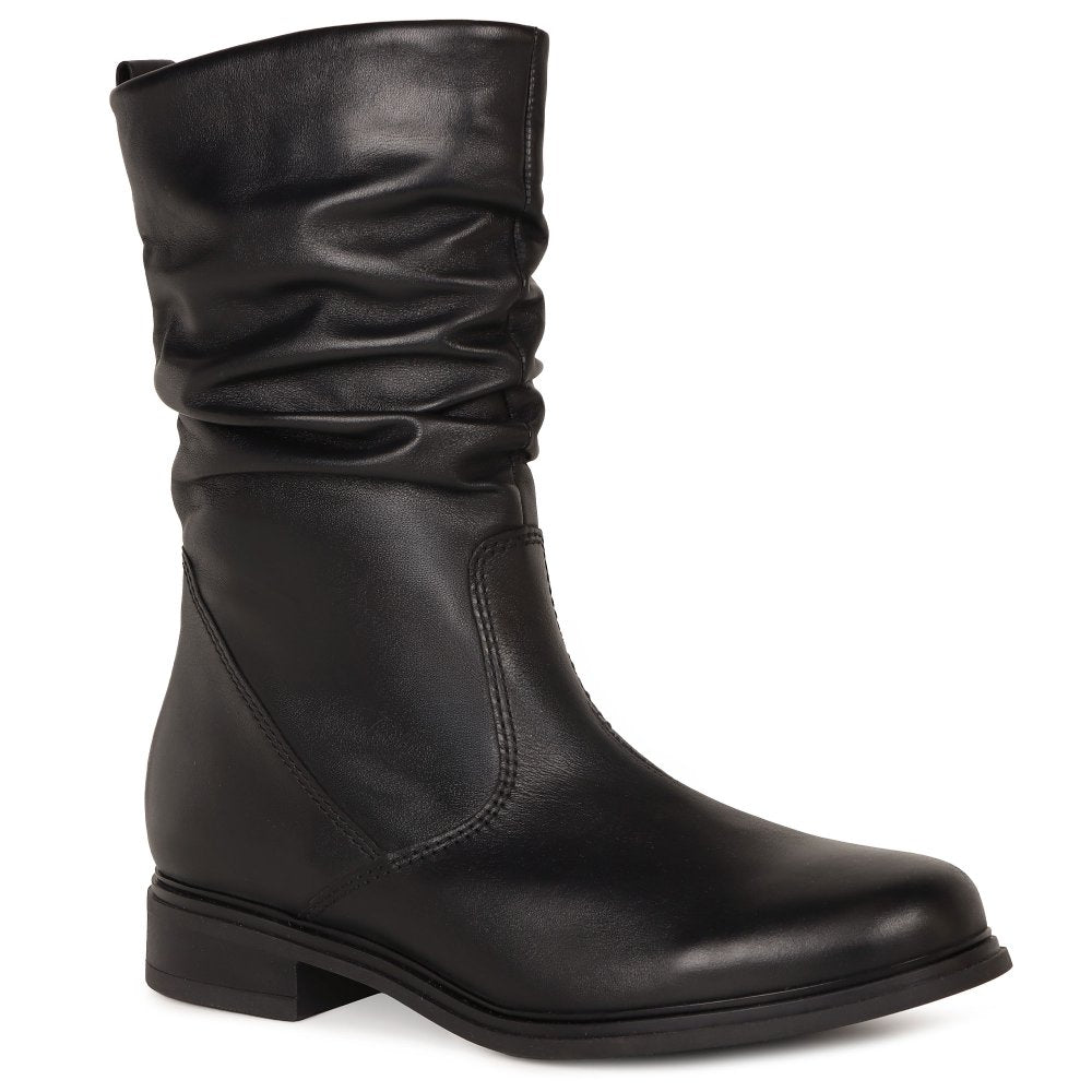 Gabor 8040.02.005 Hodie Black Leather Calf Length Boot