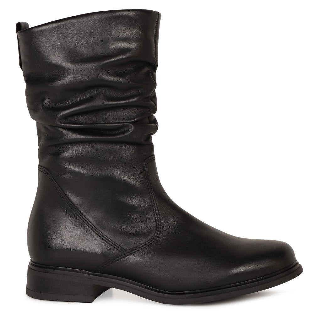 Gabor 8040.02.005 Hodie Black Leather Calf Length Boot