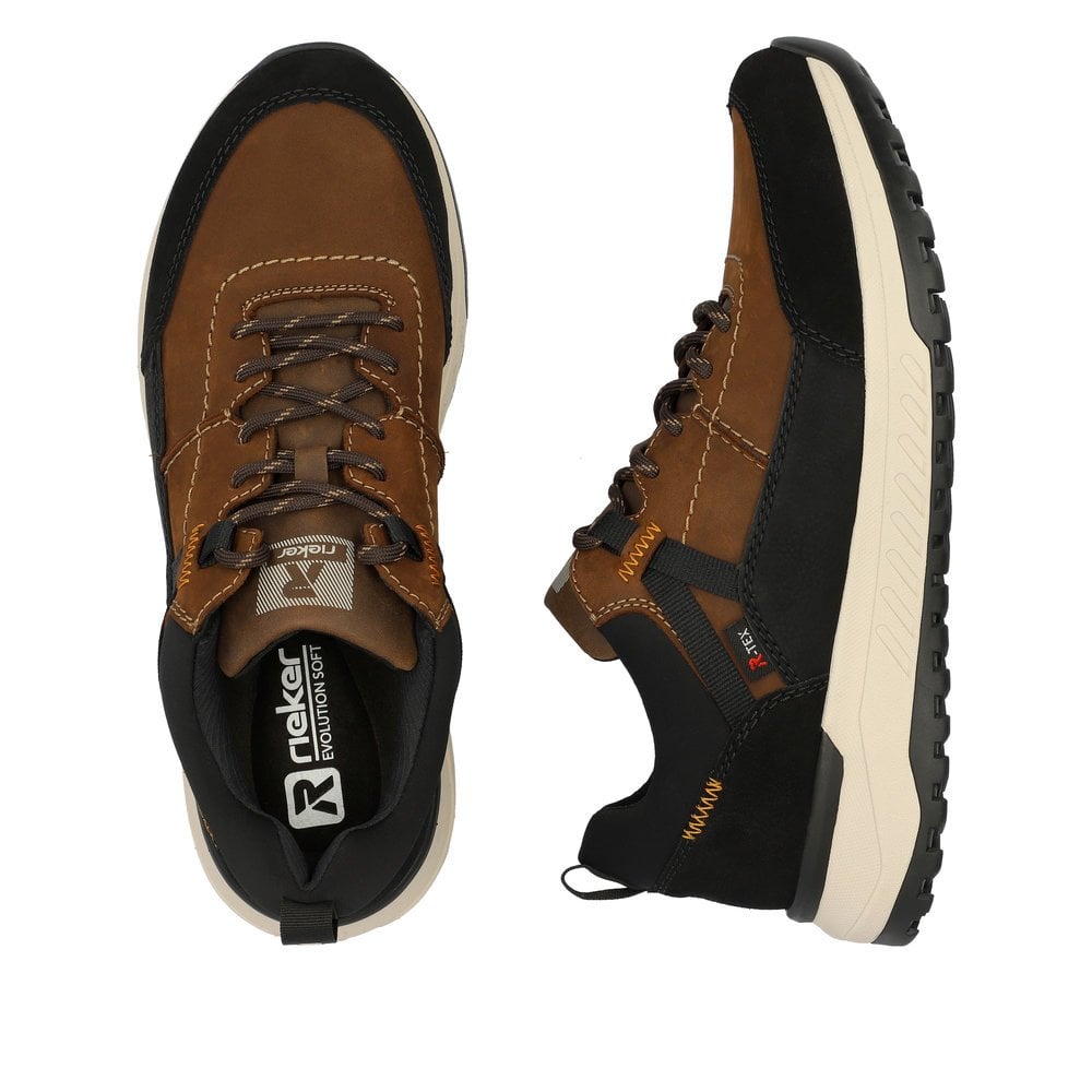 Rieker U0100 Water Resistant Lace Up Shoe - Brown Combi - image 002 |ww_colour=brown-combi|ww_order=002|