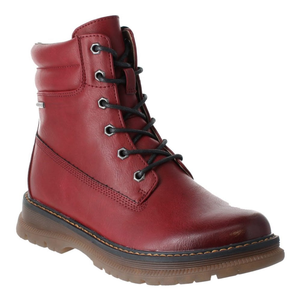 Westland by Josef Seibel Peyton 01 Waterproof Vegan Lace/Zip Up Boot - Red - image 001 |ww_colour=red|ww_order=001|