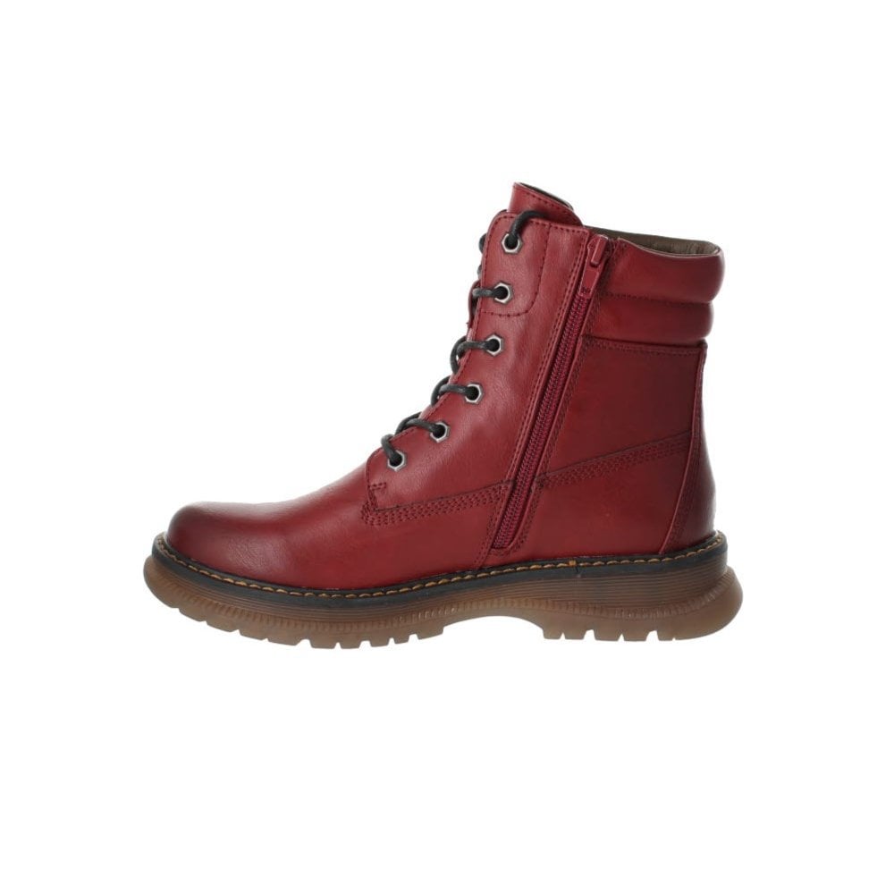 Westland by Josef Seibel Peyton 01 Waterproof Vegan Lace/Zip Up Boot - Red - image 004 |ww_colour=red|ww_order=004|