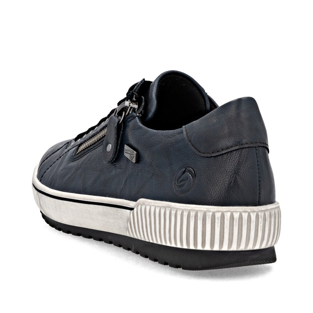 Remonte D0700 Water Resistant Lace & Zip Up - Blue - image 005 |ww_colour=blue|ww_order=005|