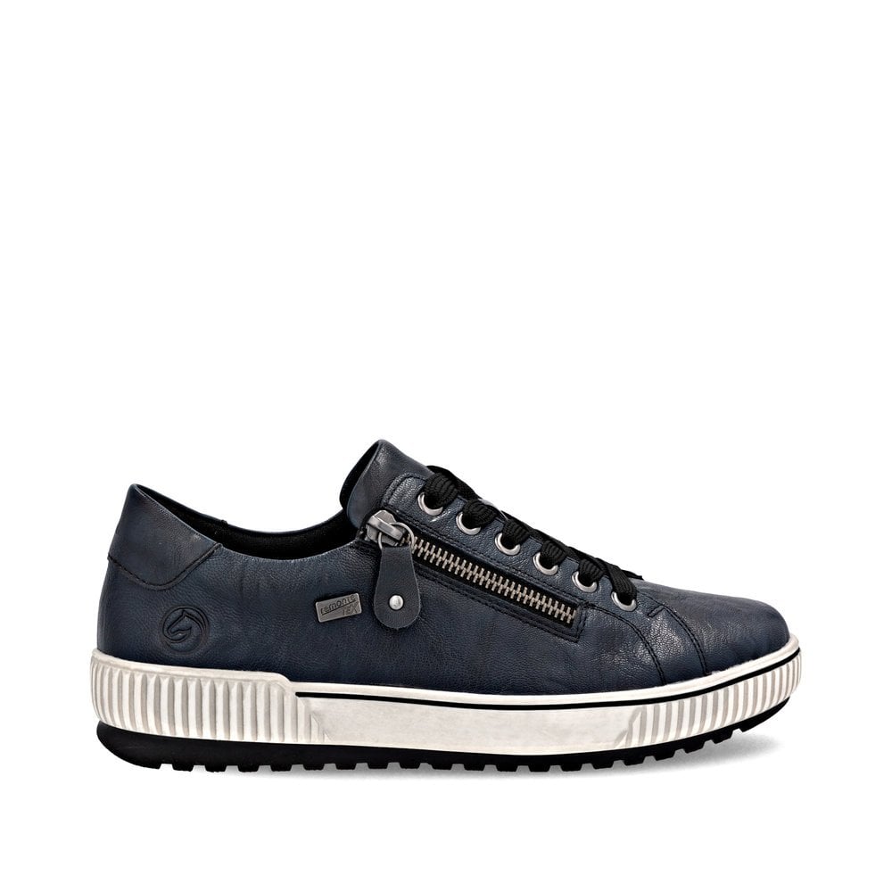 Remonte D0700 Water Resistant Lace & Zip Up - Blue - image 007 |ww_colour=blue|ww_order=007|