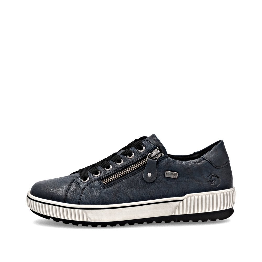 Remonte D0700 Water Resistant Lace & Zip Up - Blue - image 008 |ww_colour=blue|ww_order=008|