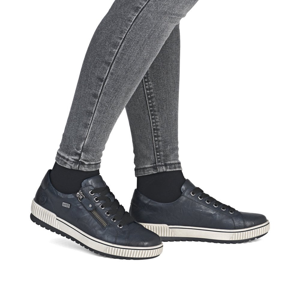 Remonte D0700 Water Resistant Lace & Zip Up - Blue - image 011 |ww_colour=blue|ww_order=011|