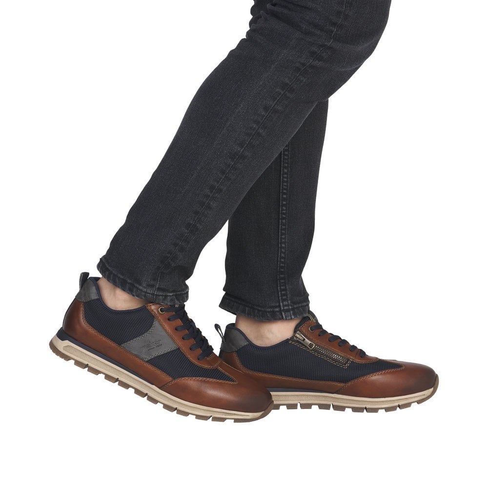 Rieker B0507 Lace & Zip Up Shoes - Brown - image 008 |ww_colour=brown|ww_order=008|