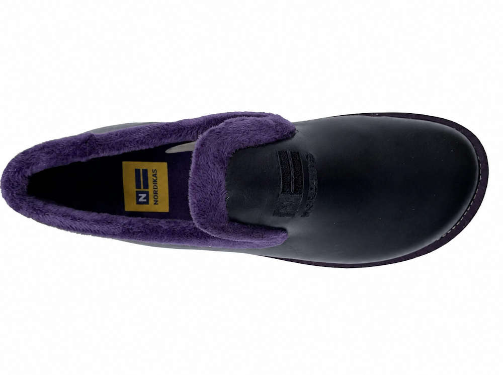 Nordikas Womens Nicola 305 Negro/Black Full Leather Slipper -  Updated Sole