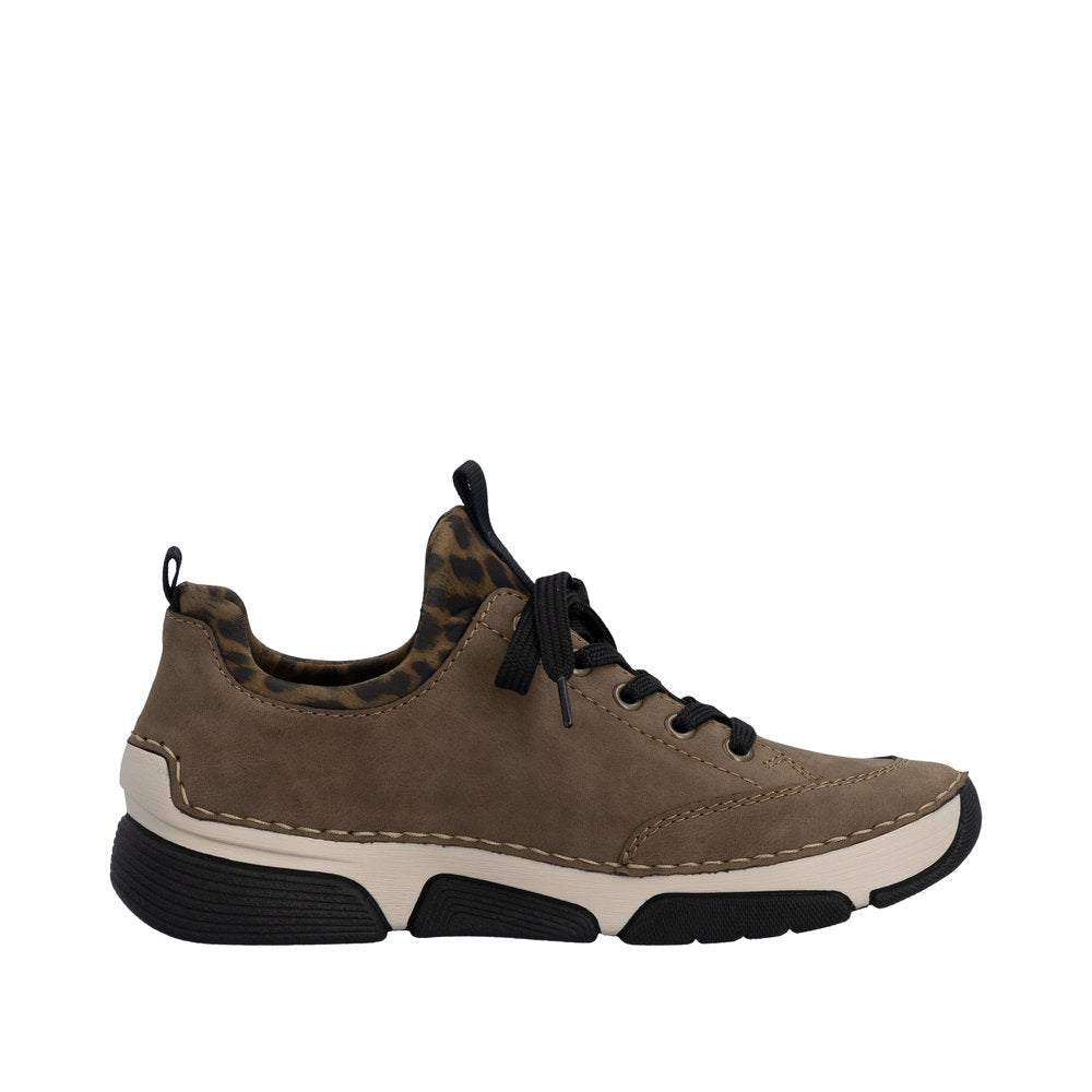 Rieker 45973-24 Brown Leopard Slip On Shoes
