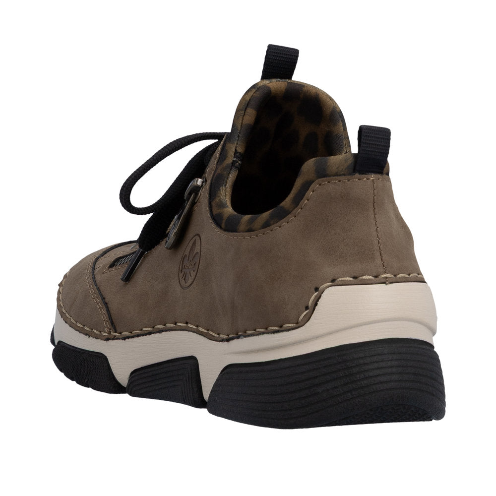 Rieker 45973-24 Brown Leopard Slip On Shoes