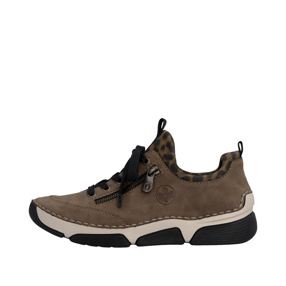 Rieker 45973-24 Brown Leopard Slip On Shoes