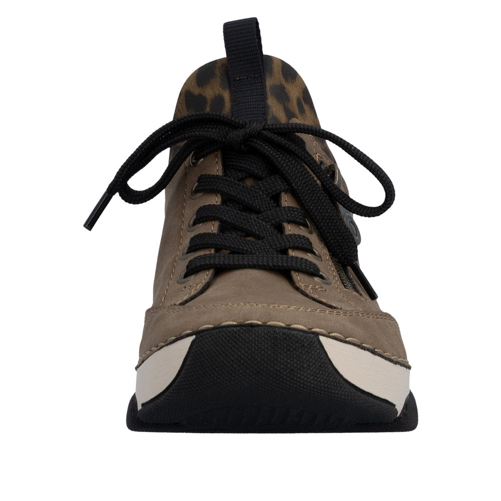 Rieker 45973-24 Brown Leopard Slip On Shoes