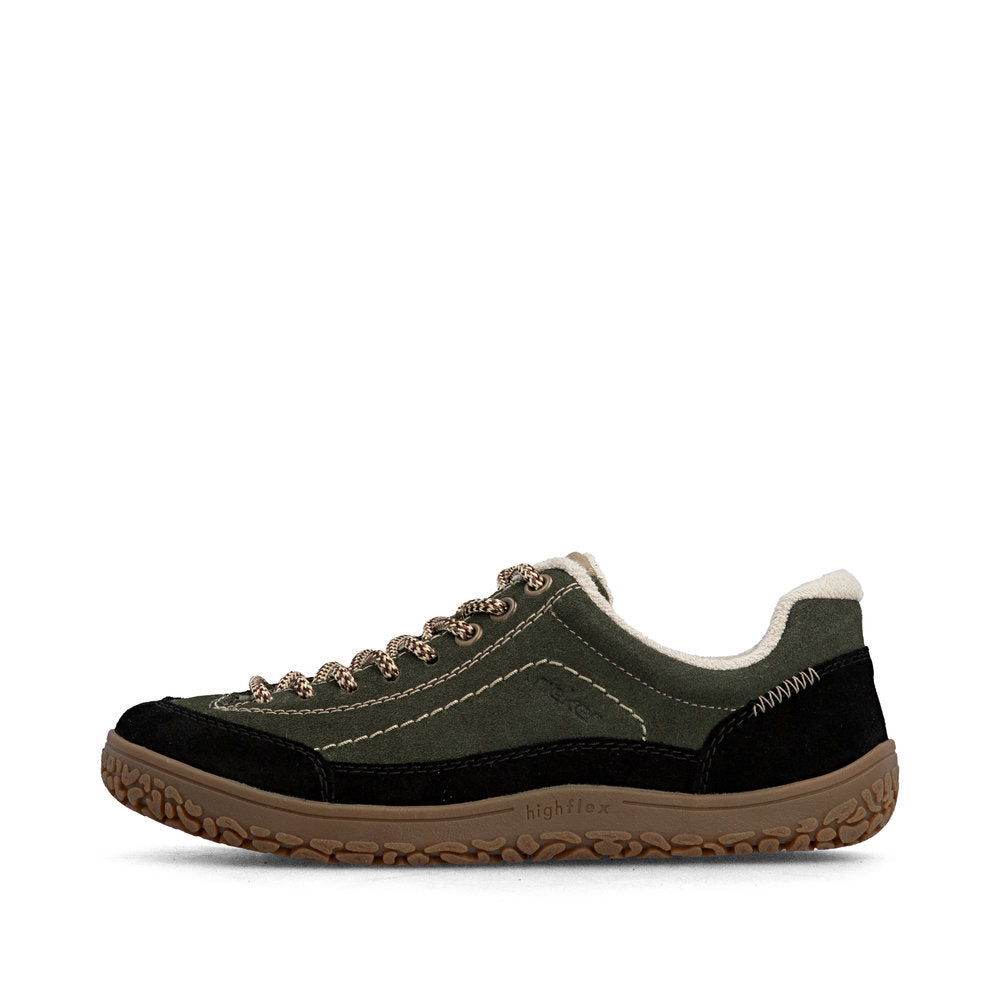 Rieker 52303-54 Green Wide Fit Lace Up Casual Shoe
