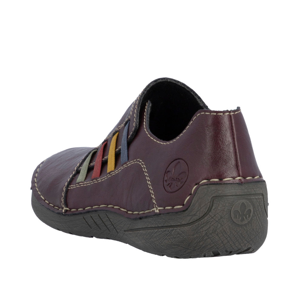Rieker 52560-30 Burgundy Slip On Shoe