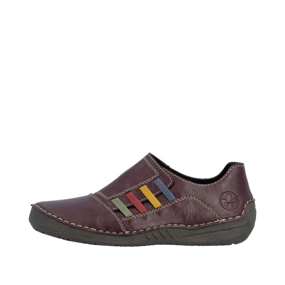Rieker 52560-30 Burgundy Slip On Shoe