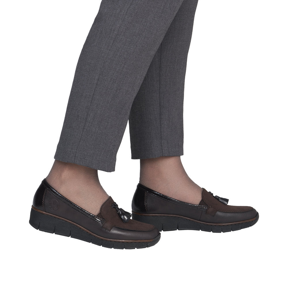 Rieker 53771-25 Slip On Brown Shoe