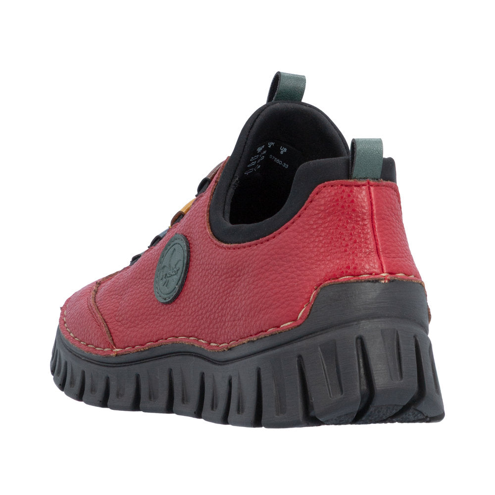 Rieker 57550-33 Red Slip On Shoe