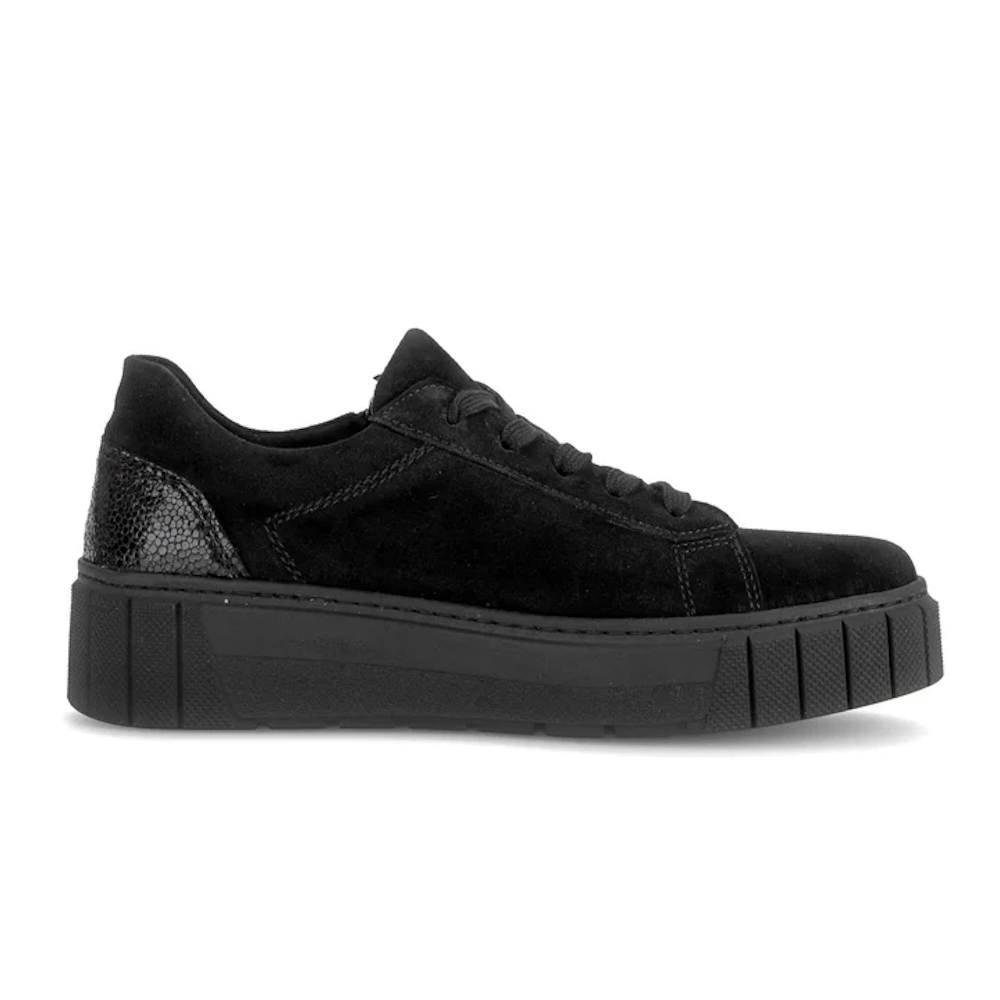 Gabor 6017.03.001 Fairway Black Suede H Fit Trainer