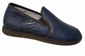 Nordikas Mens 663-N Marino/Navy Full Leather Slipper - Updated Sole