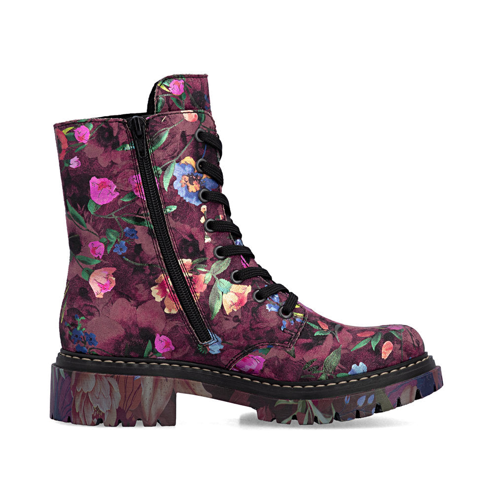 Rieker 72627-92 Floral Ankle Boots