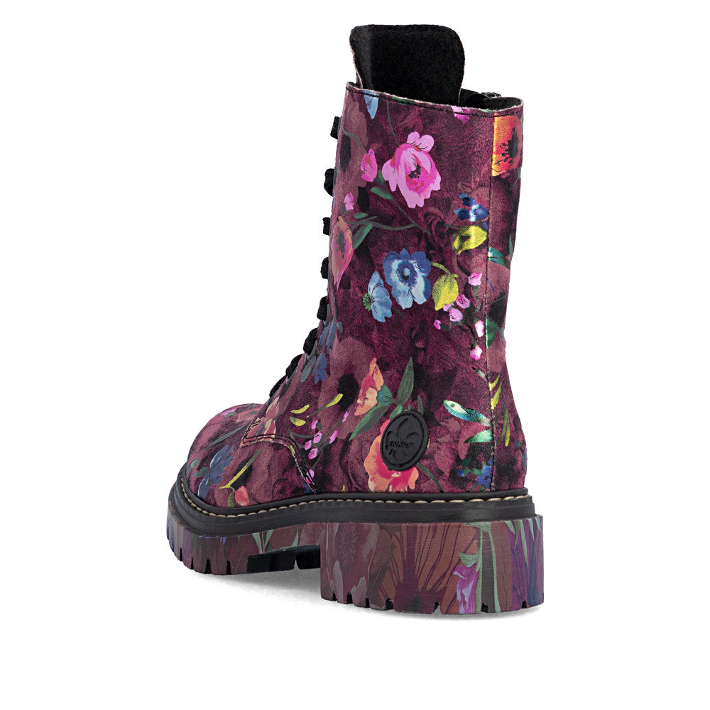 Rieker 72627-92 Floral Ankle Boots