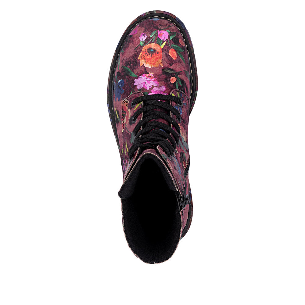 Rieker 72627-92 Floral Ankle Boots