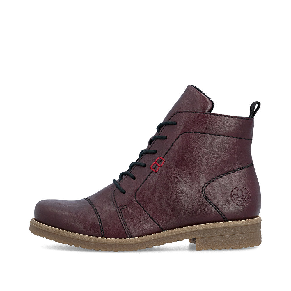 Rieker 73500-30 Zip & Lace Up Boot