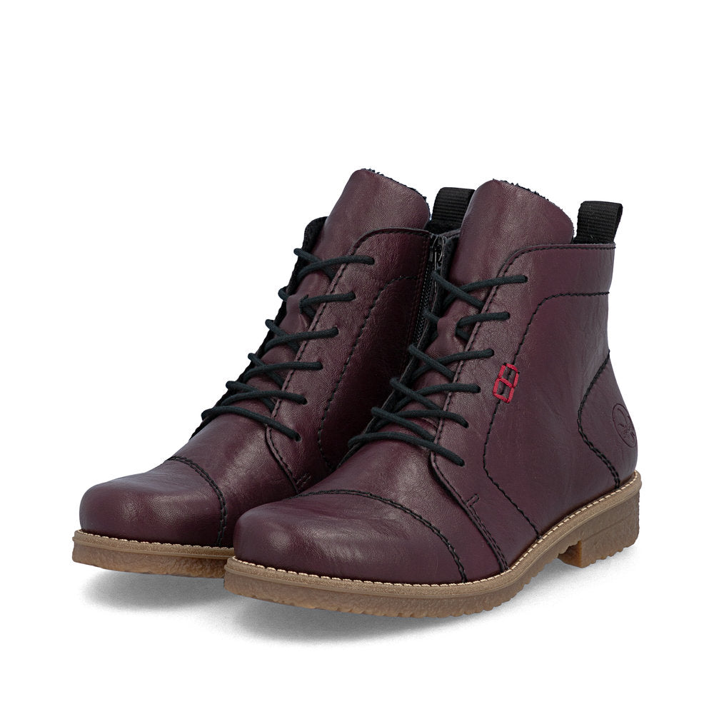 Rieker 73500-30 Zip & Lace Up Boot