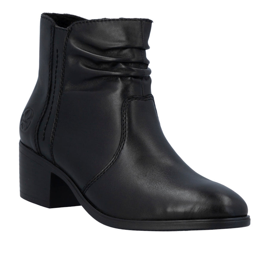 Rieker 73953-00 Leather Heeled Boot