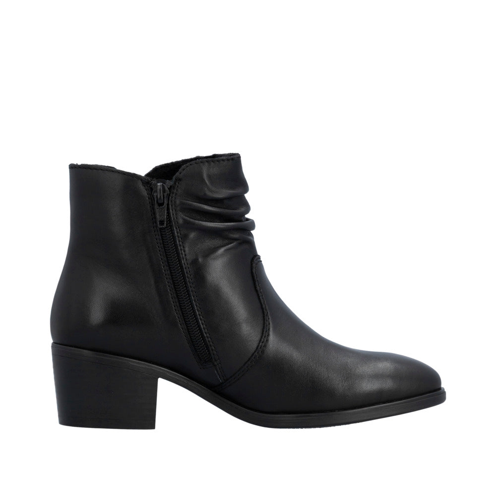 Rieker 73953-00 Leather Heeled Boot