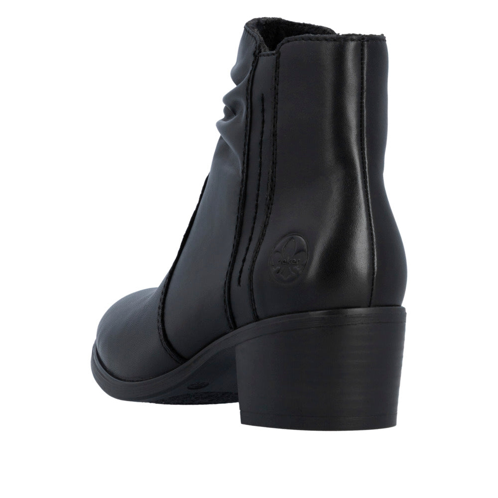 Rieker 73953-00 Leather Heeled Boot