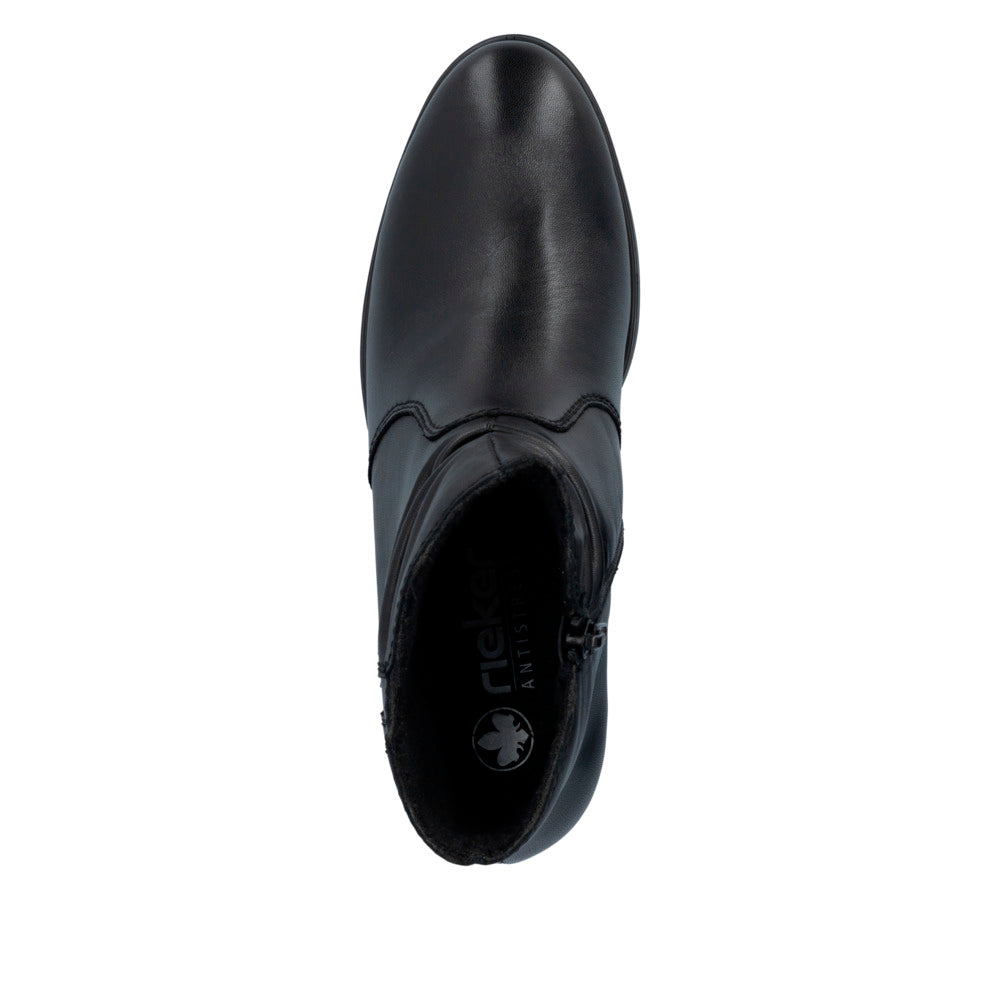 Rieker 73953-00 Leather Heeled Boot