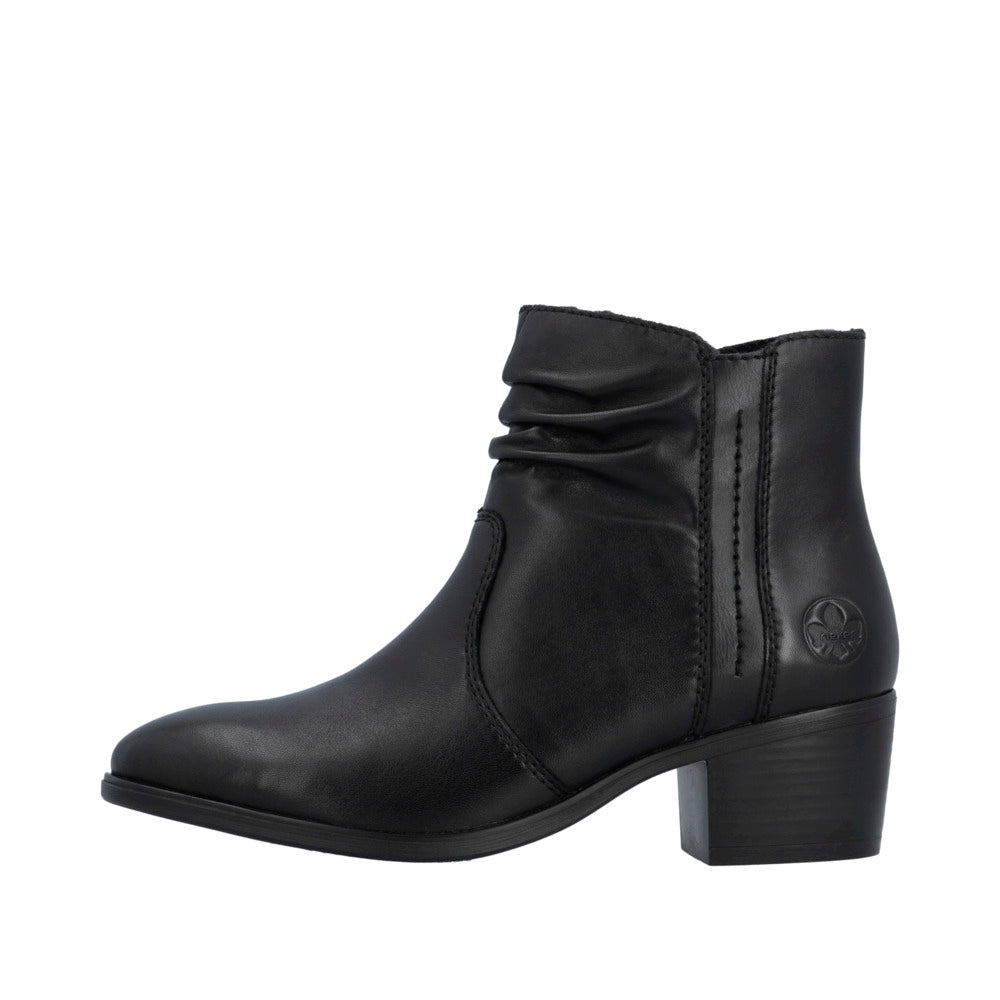 Rieker 73953-00 Leather Heeled Boot