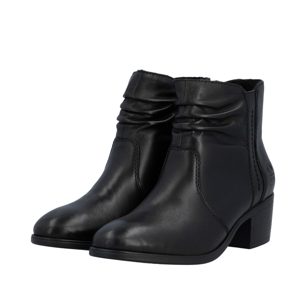 Rieker 73953-00 Leather Heeled Boot