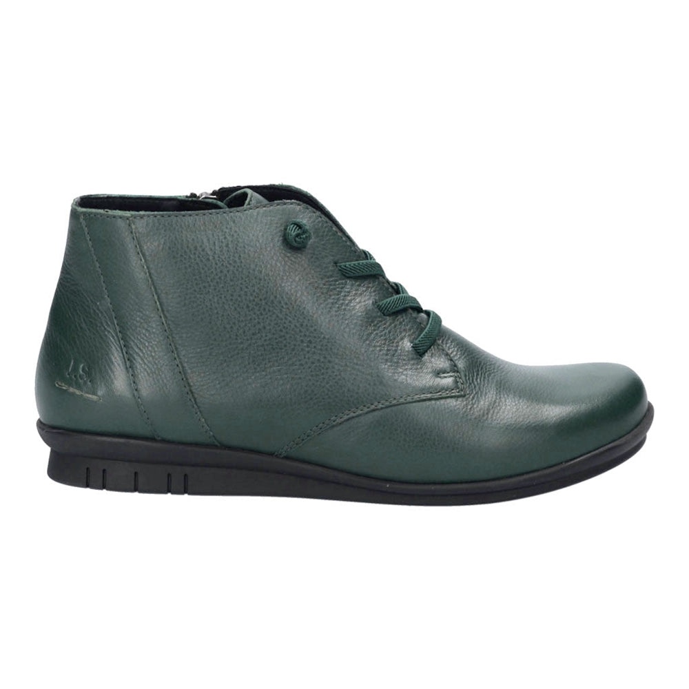 Josef Seibel Violet 03 Bosco/Green Elasticated Lace & Zip Up Ankle Boot