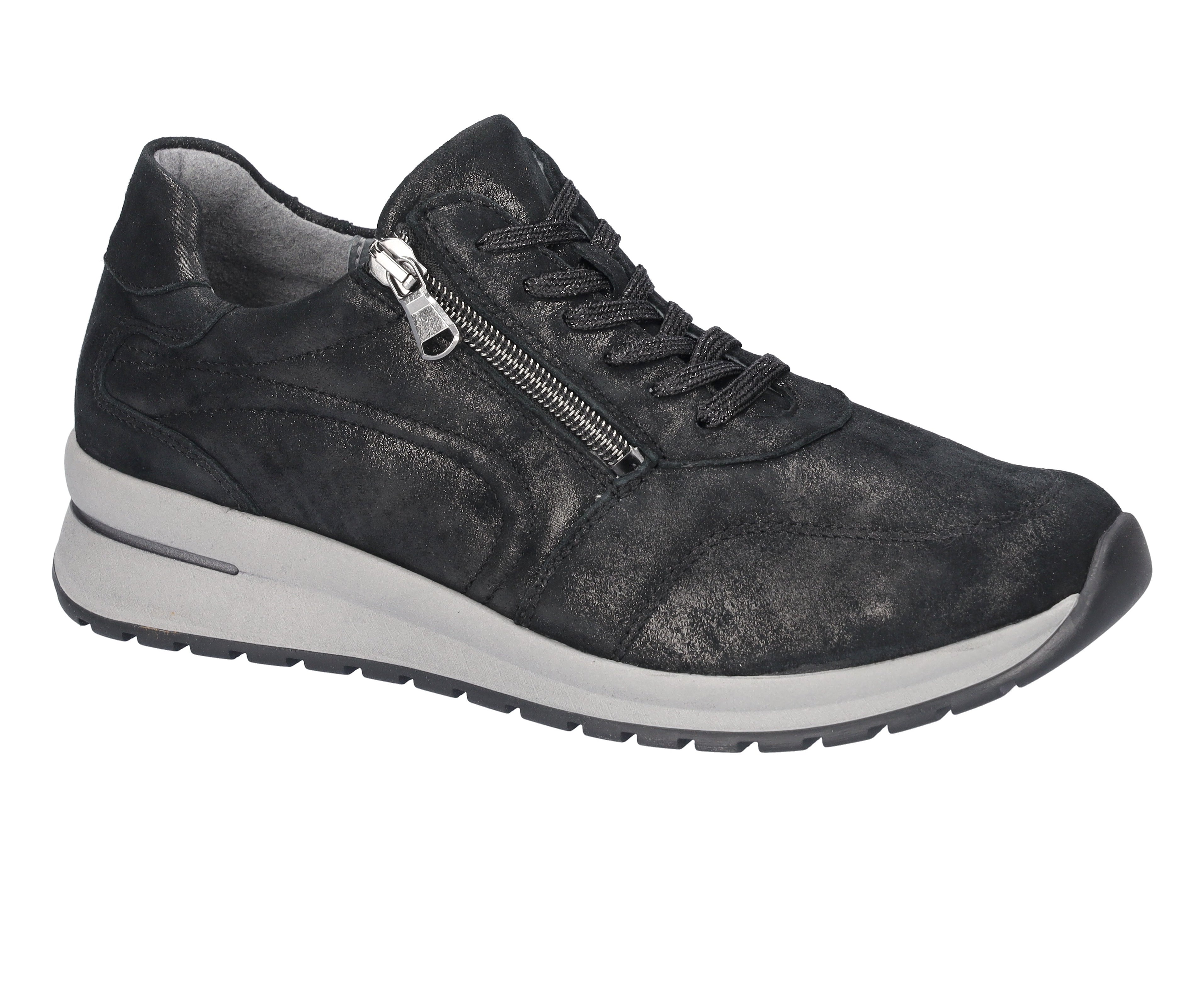 Waldlaufer H-Inessa 928002 Lace & Zip Up Casual Shoe