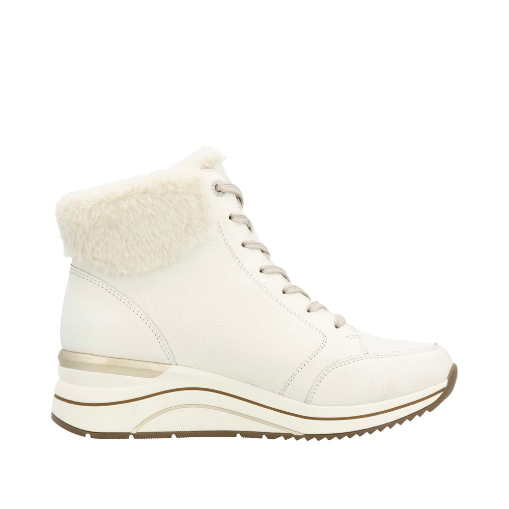 Remonte D0T77-80 Zip/Lace Up Fluffy Ankle Boot