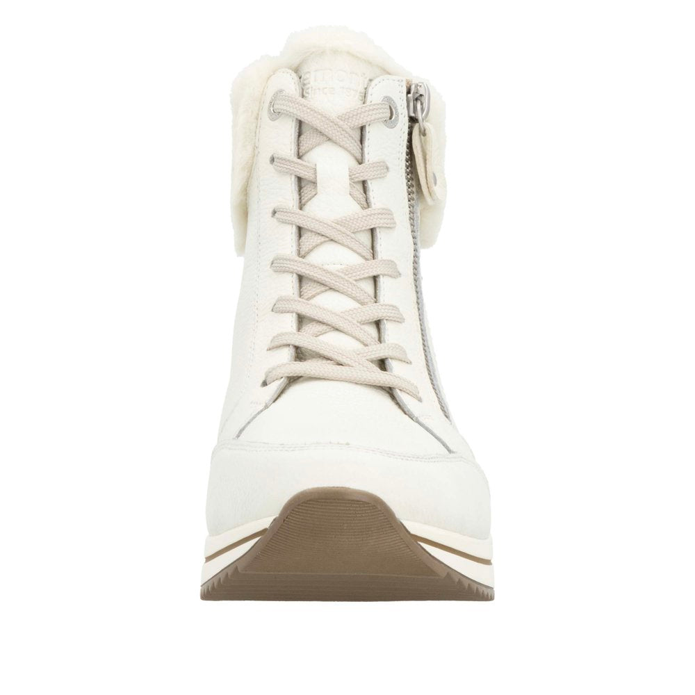 Remonte D0T77-80 Zip/Lace Up Fluffy Ankle Boot