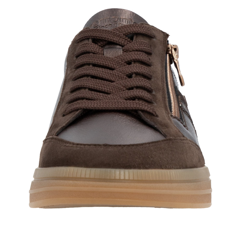 Remonte D2C04-90 Lace & Zip Up Casual Trainer Shoe