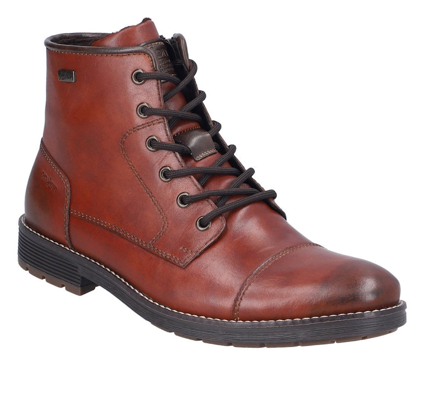 Rieker F4546-24 Brown Lace & Zip Up Boot