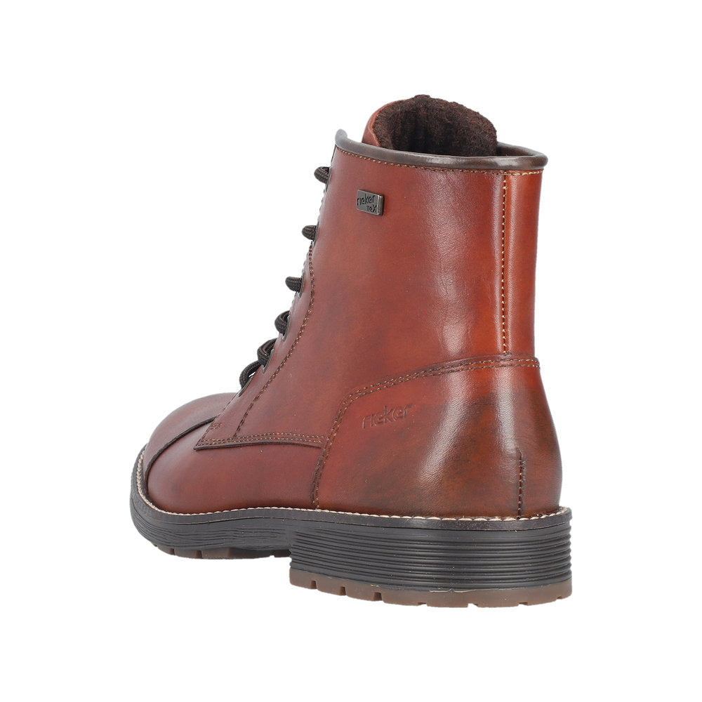 Rieker F4546-24 Brown Lace & Zip Up Boot