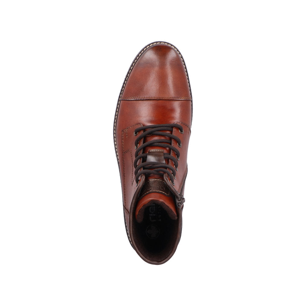 Rieker F4546-24 Brown Lace & Zip Up Boot