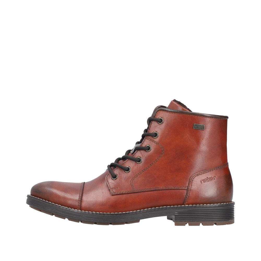 Rieker F4546-24 Brown Lace & Zip Up Boot